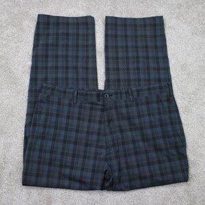 Nike Golf Pants Mens 38x30 Black Plaid FitDry Performance Stretch Straight Leg
